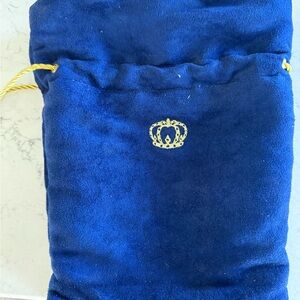 Blue Suede Crown Royal Bag